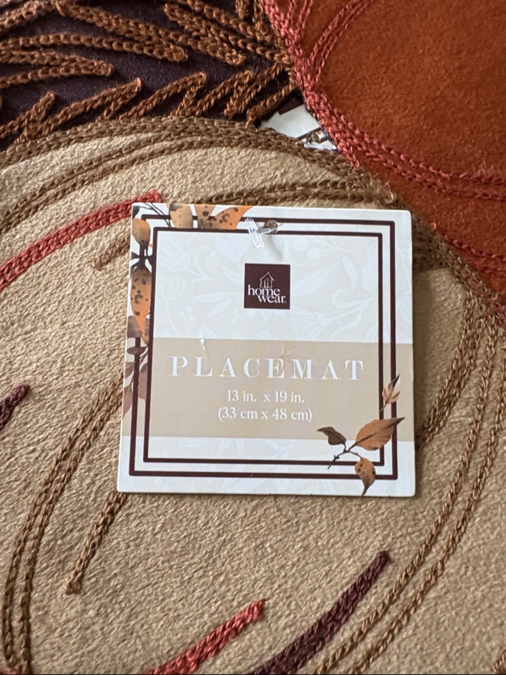 NWT Homewear Set of 4 Die Cut Pumpkin Fall Thanksgiving Placemats 13"x19" - Picture 8 of 9